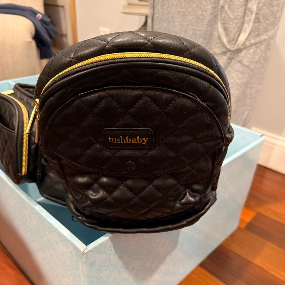 Tushbaby Quilted Black Baby Bag